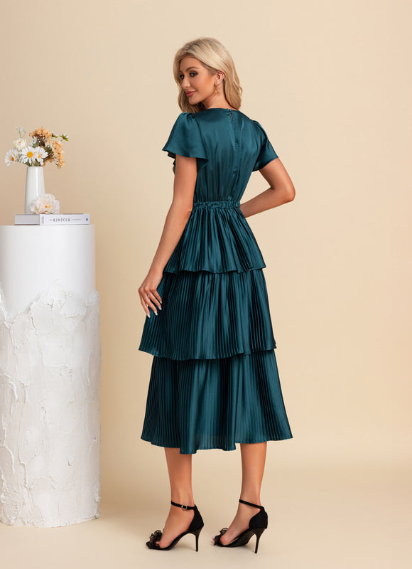 Robe Chic Plissée Satinée - gallery 2