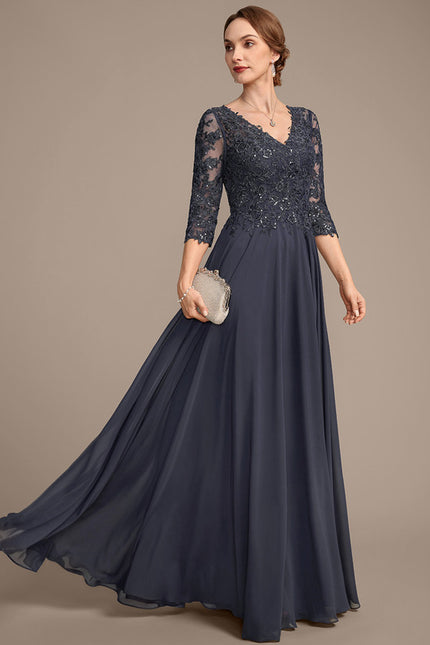 Robe Chic Longue Bleu Cobalt - gallery 5