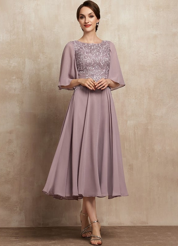 Robe Chic Flottante Mauve - gallery 1