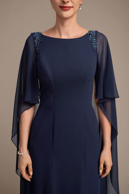 Robe Chic Bleu Nuit Élégante - gallery 7