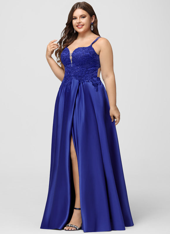 Robe Chic Bleu Satinée - gallery 8