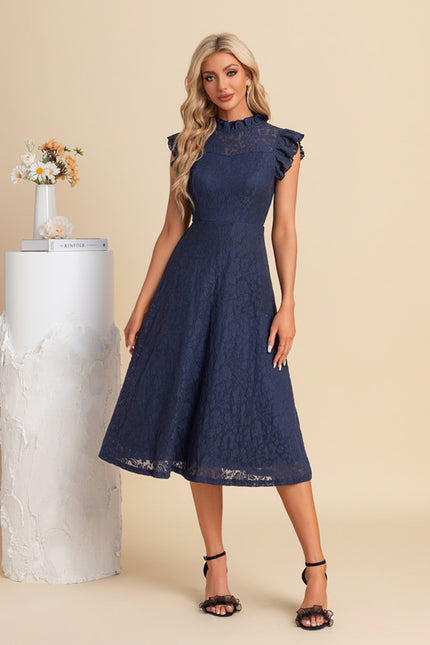 Robe Chic Dentelle Grise - gallery 4