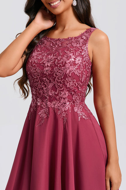 Robe Chic Trapèze Bordeaux - gallery 5