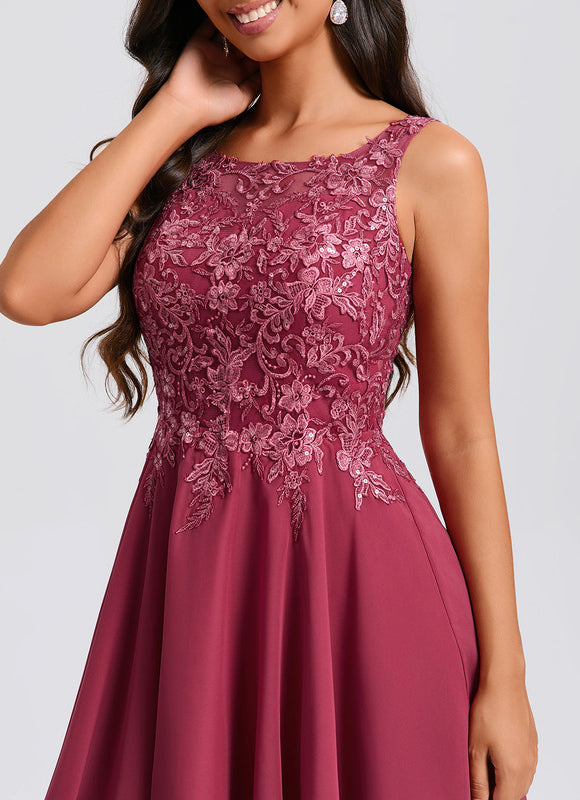 Robe Chic Trapèze Bordeaux - gallery 5