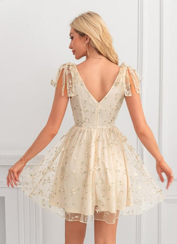 Robe Chic Tulle Écrue - gallery 2