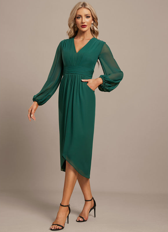 Robe Chic Élégance Verte Moderne