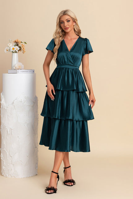 Robe Chic Plissée Satinée - gallery 1
