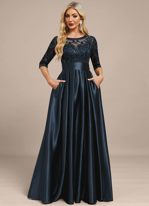 Robe Chic De Soirée Satinée - gallery 2