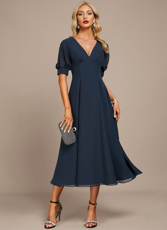Robe Chic Émeraude Flottante