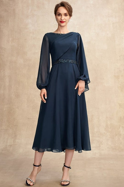 Robe Chic Bleu Nuit Élégante