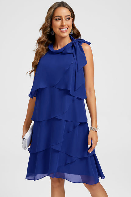 Robe Chic Fluide Bleu - gallery 1