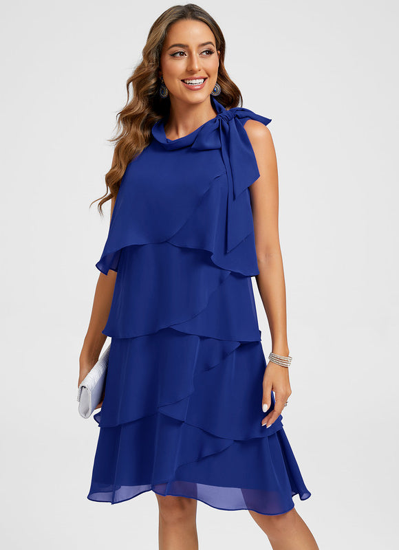 Robe Chic Fluide Bleu - gallery 1