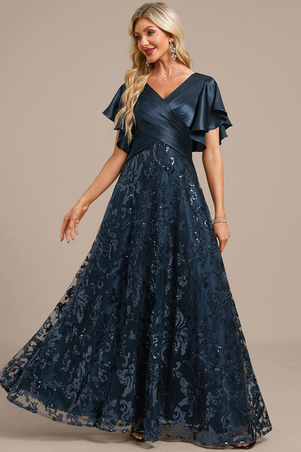 Robe Chic Satin Nuit Étoilée - gallery 2