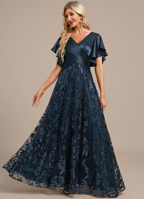 Robe Chic Satin Nuit Étoilée - gallery 2