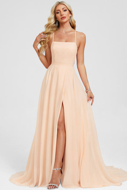 Robe Chic Mousseline Pêche - gallery 2