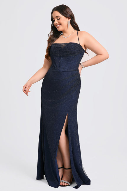 Robe Chic Bleu Nuit Scintillante - gallery 8