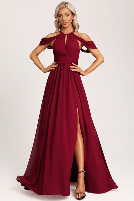 Robe Chic Bleu Drapé
