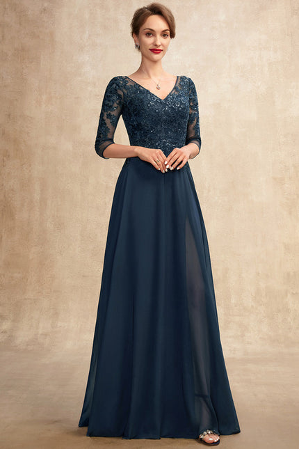 Robe Chic Longue Bleu Cobalt - gallery 2