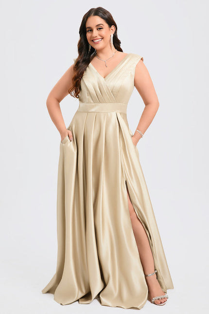 Robe Chic Satinée Rose Pâle - gallery 8