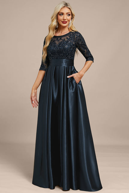Robe Chic De Soirée Satinée - gallery 3