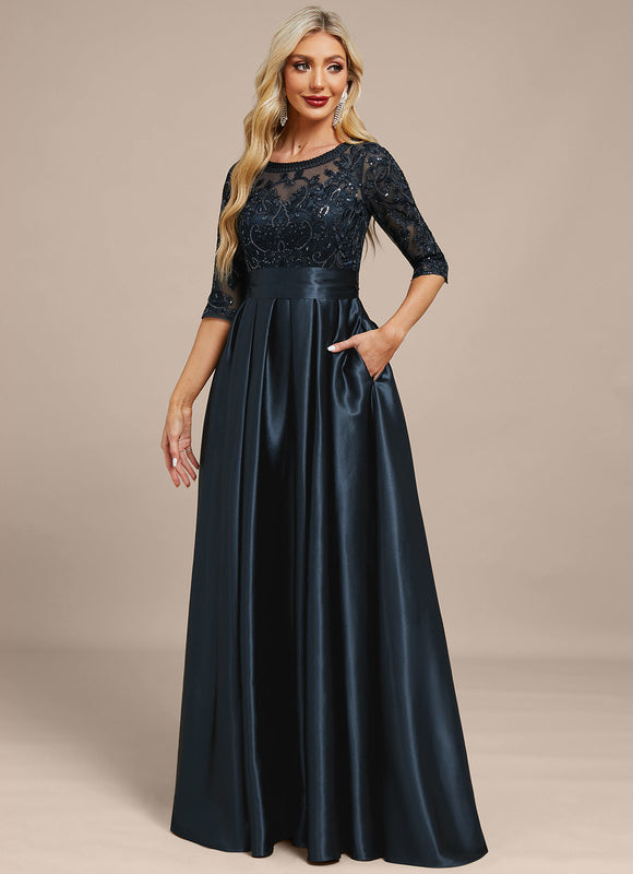 Robe Chic De Soirée Satinée - gallery 3