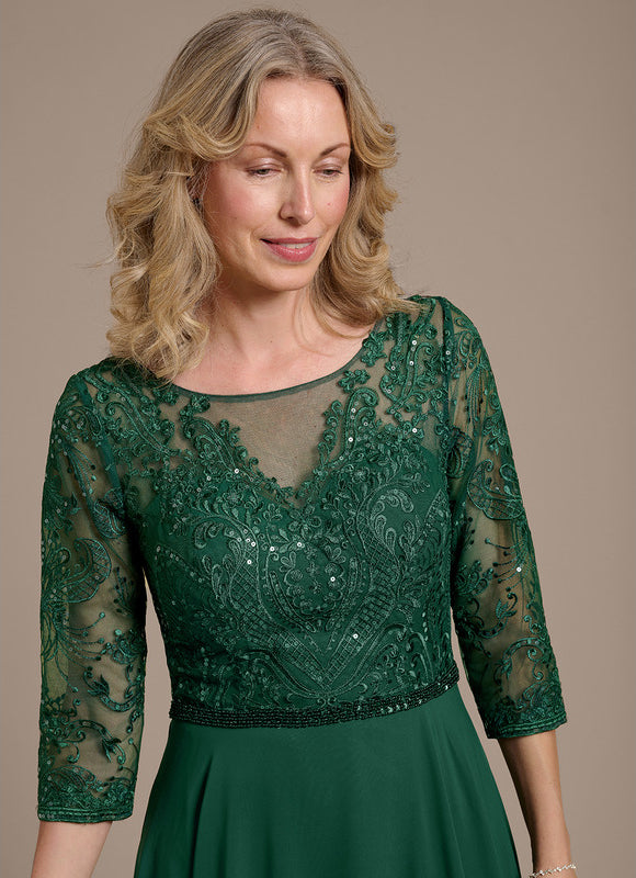 Robe Chic Élégance Verte - gallery 2