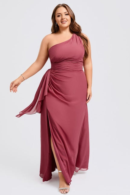 Robe Chic Asymétrique Beige - gallery 7