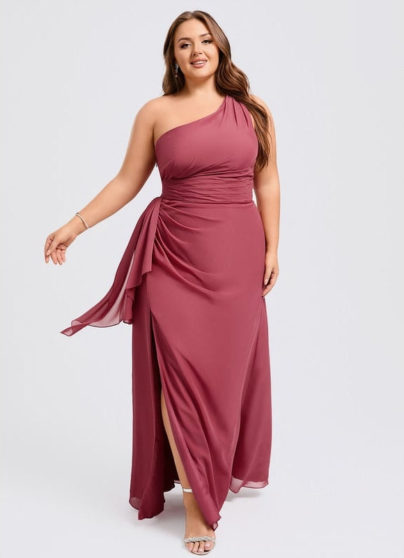Robe Chic Asymétrique Beige - gallery 7