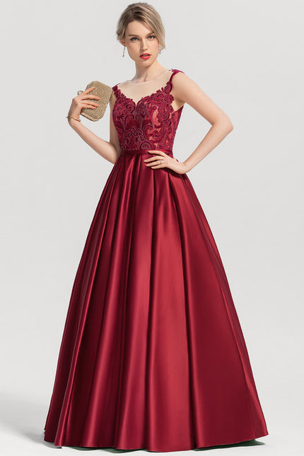 Robe Chic Rouge Satin Étoilé - gallery 1
