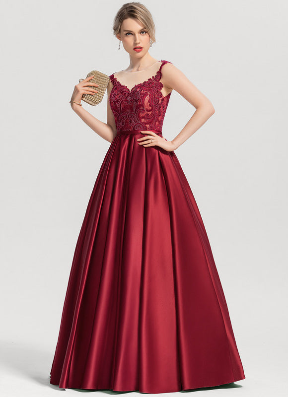 Robe Chic Rouge Satin Étoilé - gallery 1