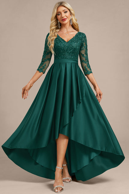 Robe Chic Satinée Asymétrique