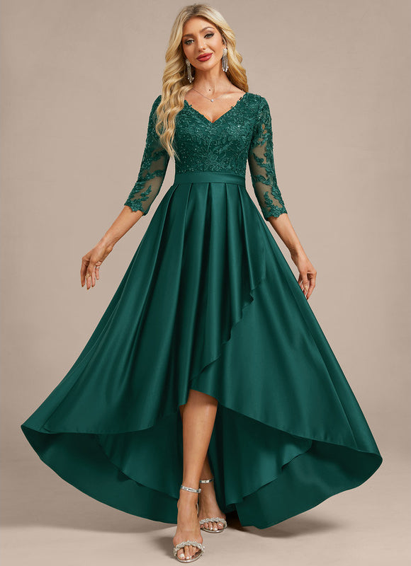 Robe Chic Satinée Asymétrique