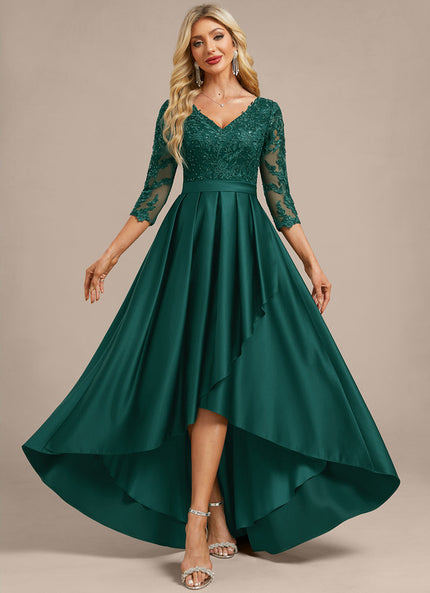Robe Chic Satinée Asymétrique