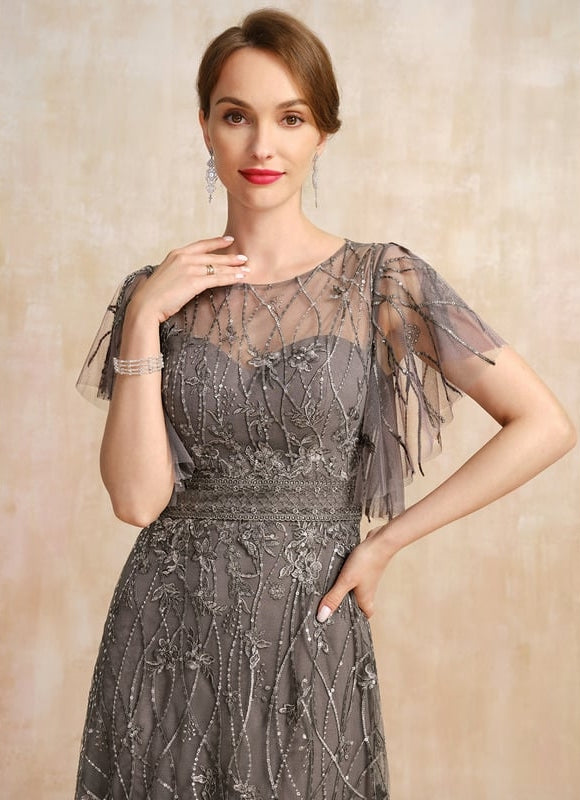 Robe Chic Grise Éthérée - gallery 1