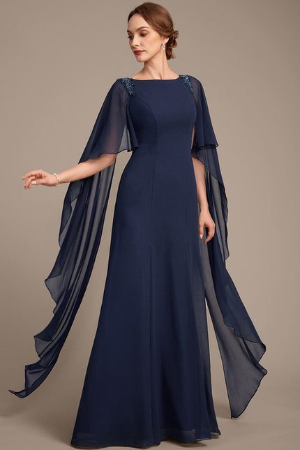 Robe Chic Bleu Nuit Élégante - gallery 5