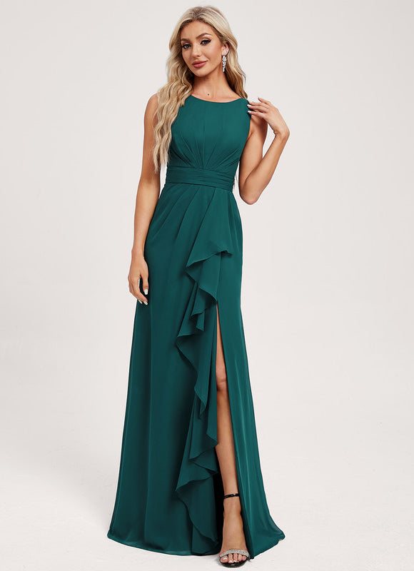 Robe Chic Mousseline Drapée - gallery 2