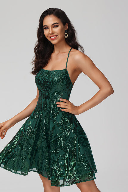 Robe Chic Vert Scintillant - gallery 4