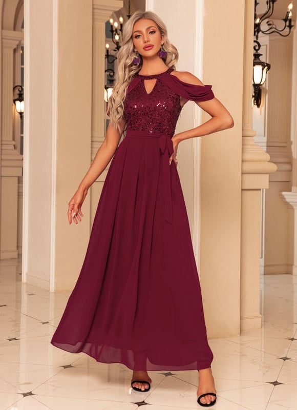 Robe Chic Éclat Grenat