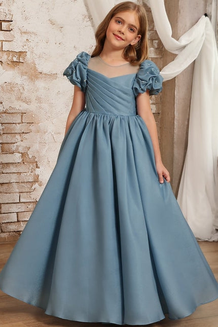 Robe Chic Bleu Doux Élégant - gallery 1