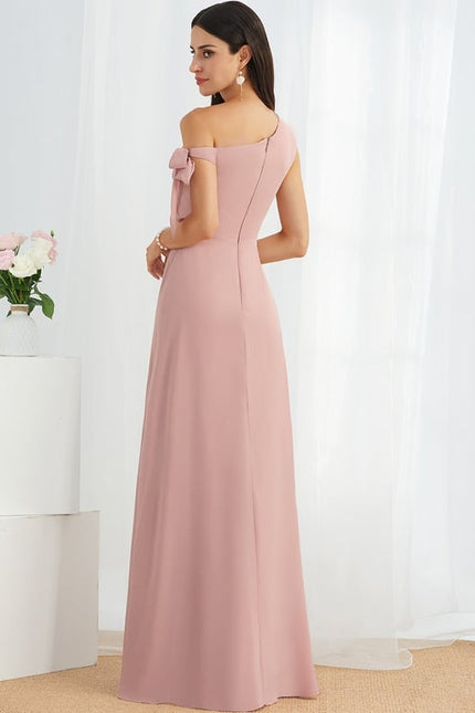 Robe Chic Asymétrique Rose - gallery 2