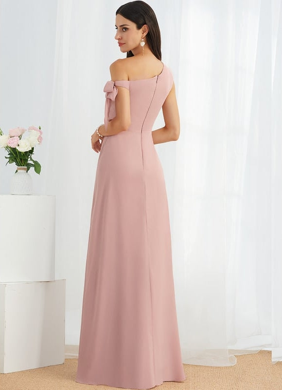 Robe Chic Asymétrique Rose - gallery 2