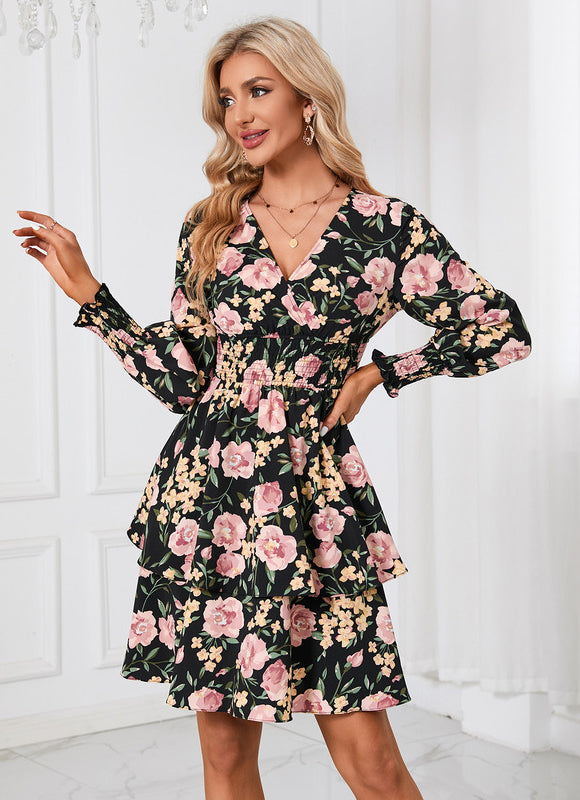 Robe Chic Fleurisson Noir - gallery 1