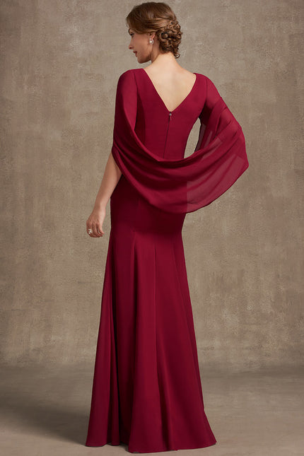 Robe Chic Mère Bordeaux - gallery 4