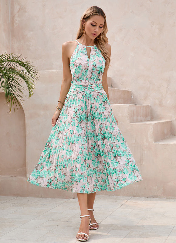 Robe Chic Trapèze Verte - gallery 1