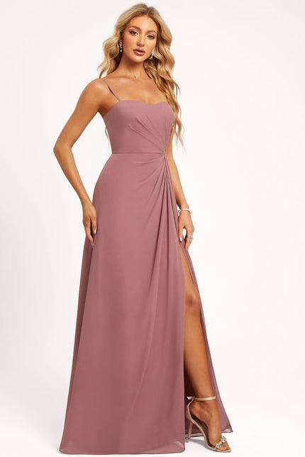 Robe Chic Mousseline Rose - gallery 1