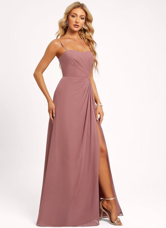 Robe Chic Mousseline Rose - gallery 1