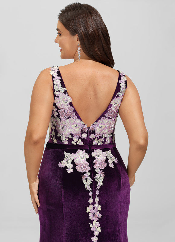 Robe Chic Velours Floral - gallery 9