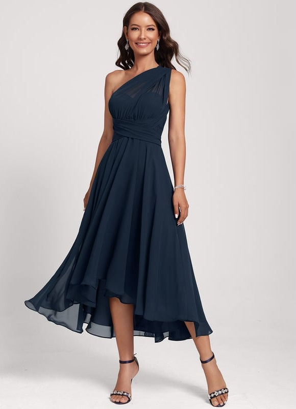 Robe Chic Asymétrique Émeraude - gallery 4