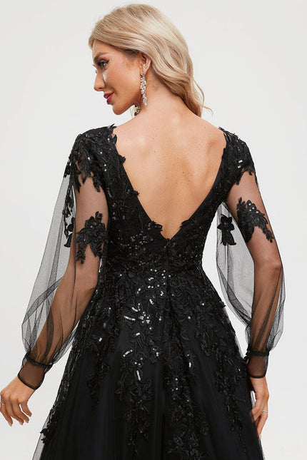 Robe Chic Noir Éblouissant - gallery 3