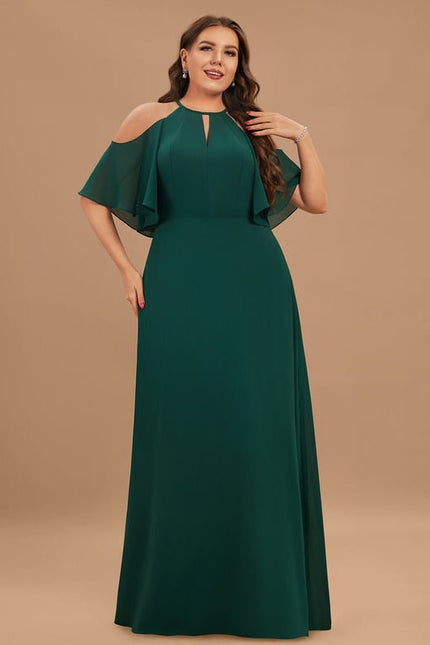 Robe Chic Vert Émeraude Longue - gallery 6